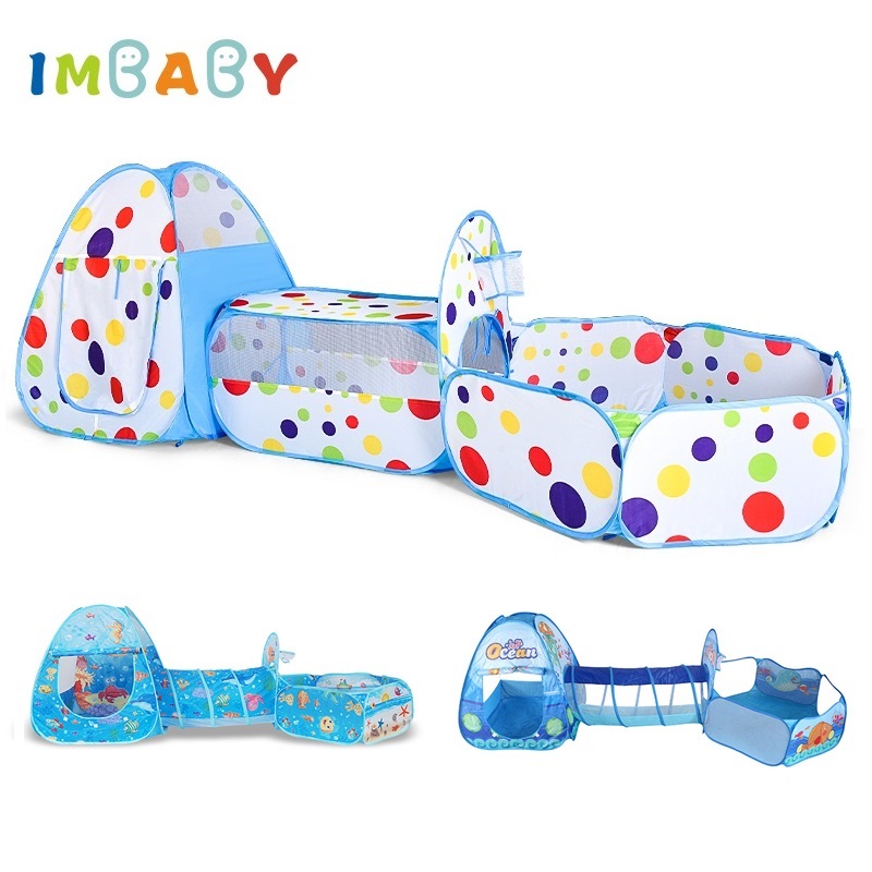 Kids Outdoor Tunnel - IMBABY 3 in 1 Ball Pool
