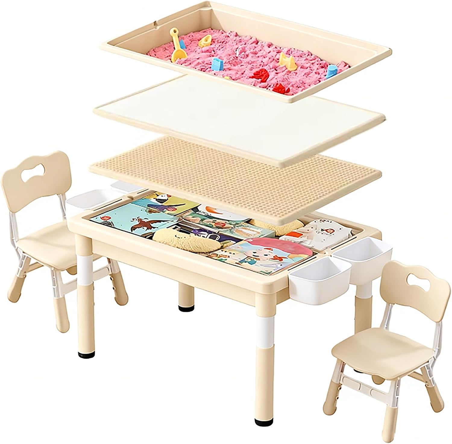 Kids Outdoor Sensory Table - Kids Sand and Water Table, Toddler