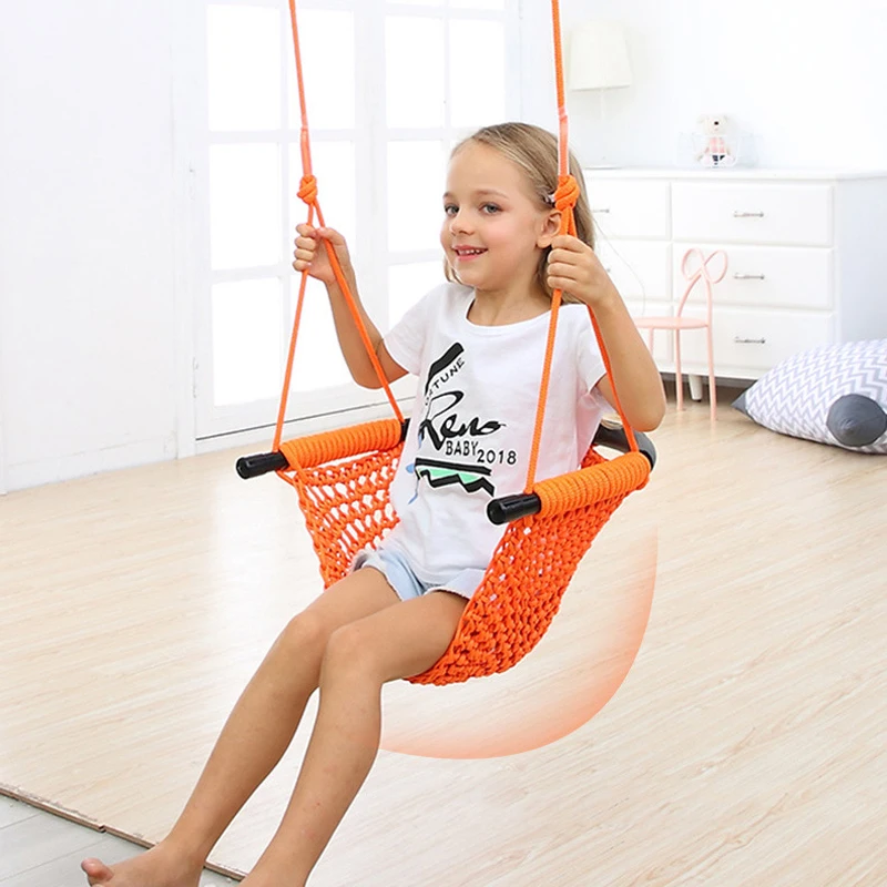 Kids Outdoor Hammock Swing - Kids Hammock Nest Swing Hand Weaving