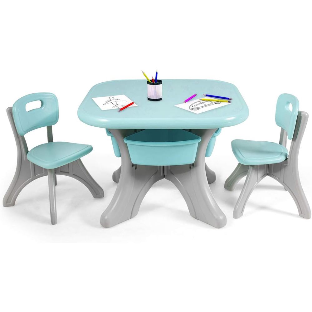 Kids Outdoor Chair And Table - Kids Table and Chairs, 3 PCS