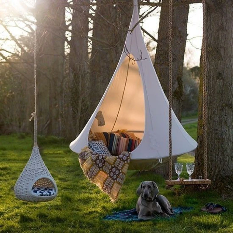 Kids Outdoor Hammock Swing - Children Swing Outdoor Garden Camp Hammock