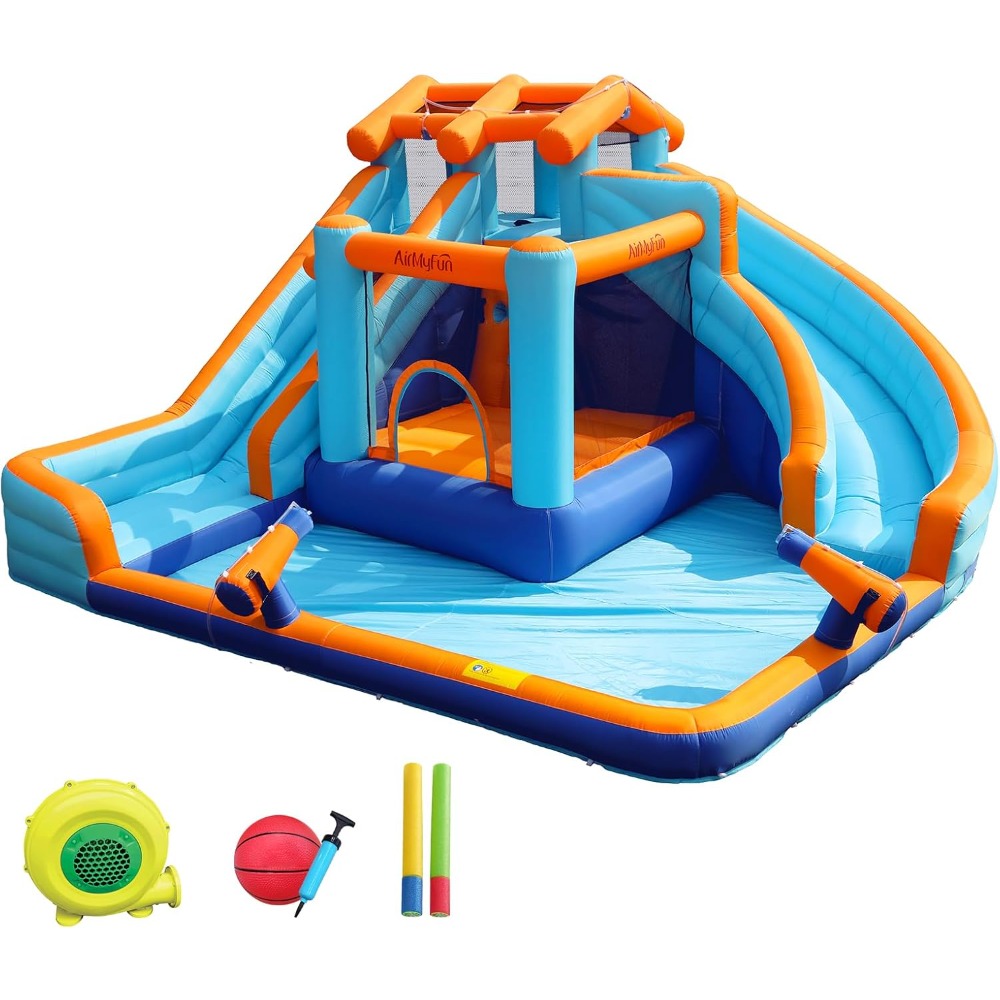 Kids Outdoor Slide - Large Water Slide Bounce House with