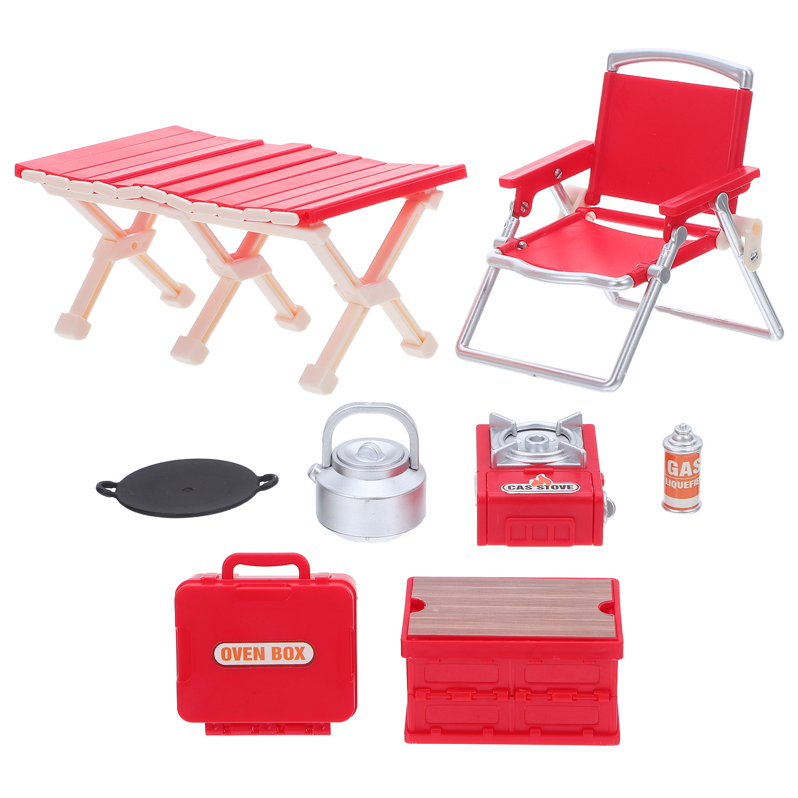 Kids Outdoor Chair And Table - 1Set Miniature Camping Accessories Folding Chairs