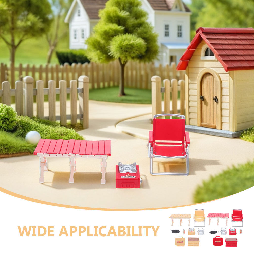 2Sets Miniature Folding Chairs - Kids Outdoor Chair And Table 评论和价格