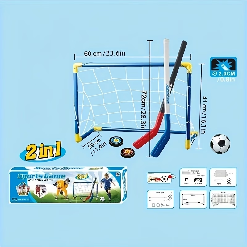 2 in 1 Kids Hockey & Soccer Go - Kids Outdoor Hockey Set 评论和价格