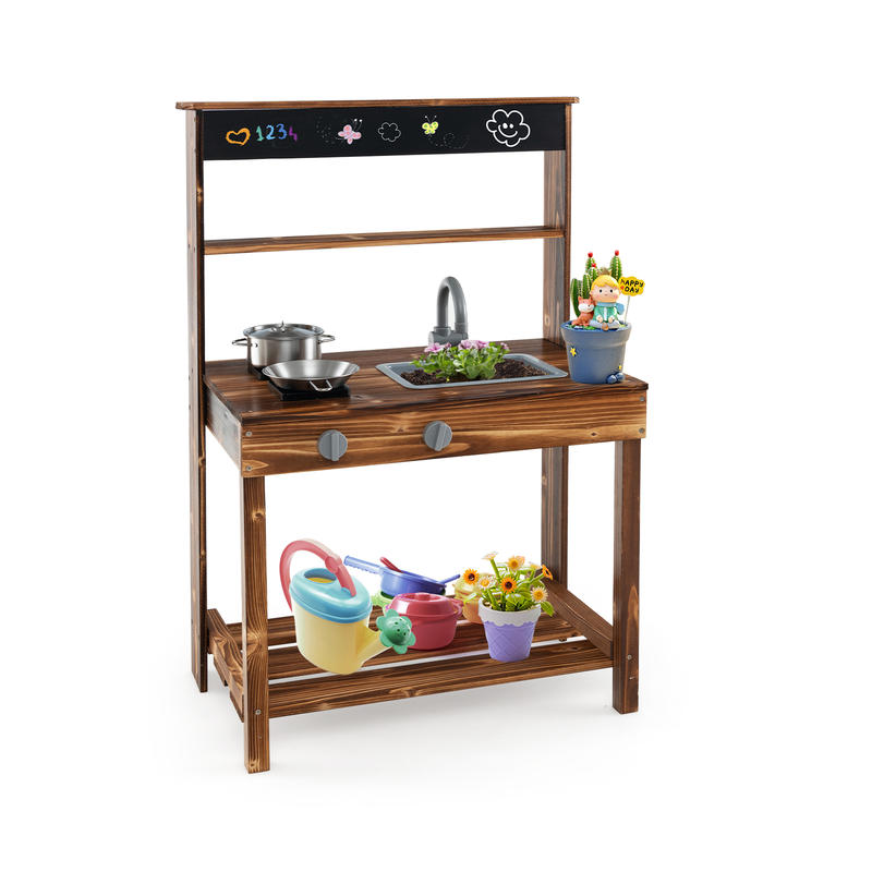 Outdoor Mud Kitchen for Kids w - Kids Outdoor Sink 评论和价格