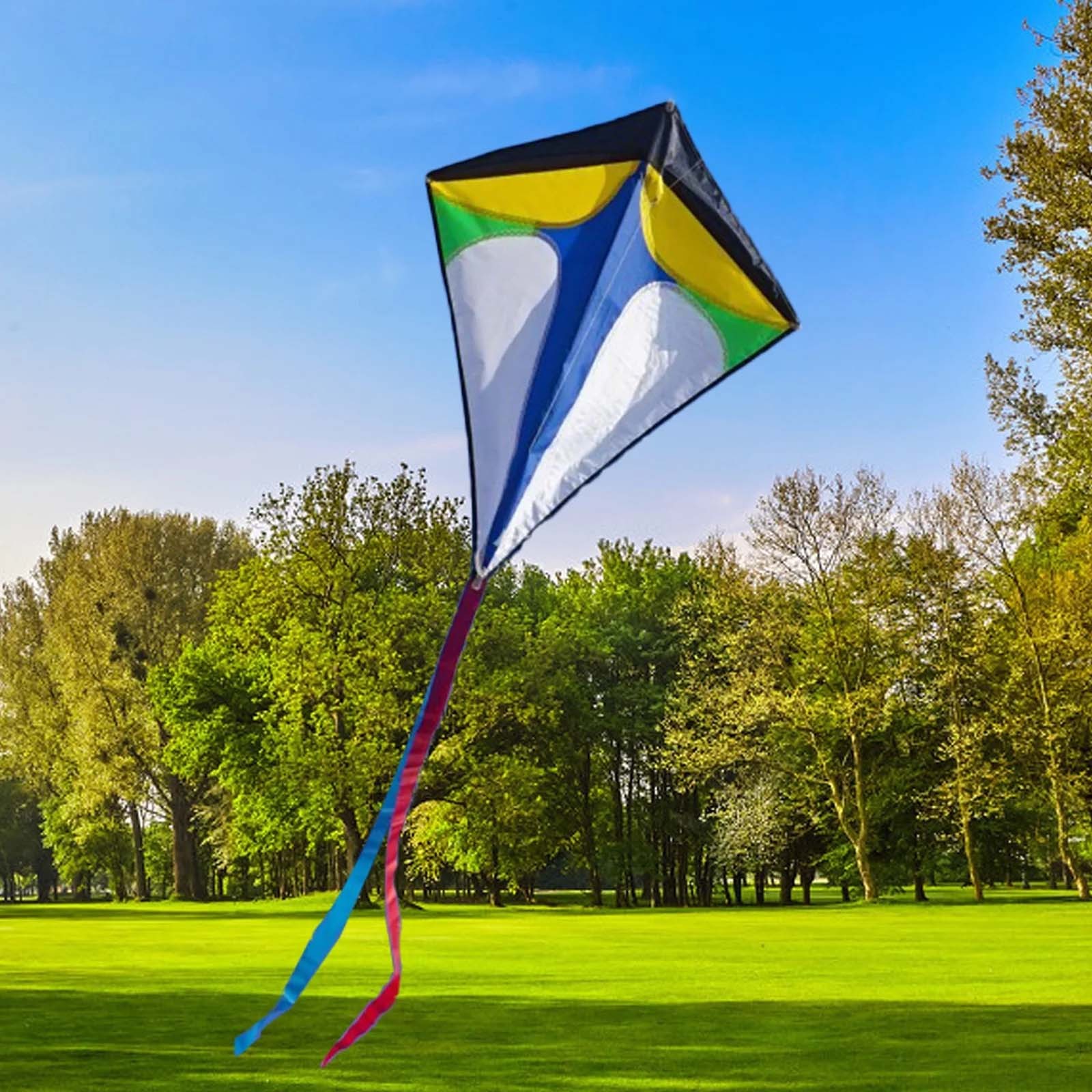 Diamond Shaped Kite with Long  - Kite Easy Fly Kids 评论和价格
