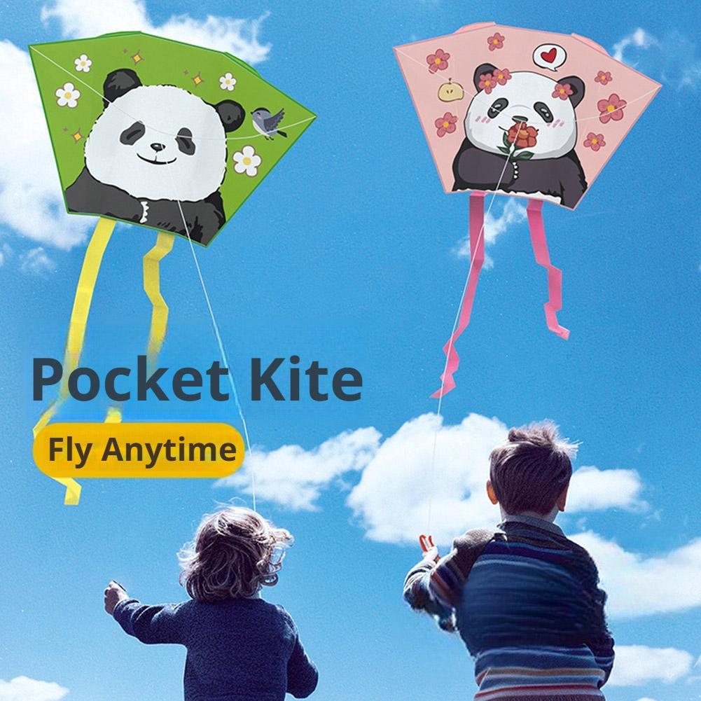 Pocket Kite Mini Cartoon Panda - Kite Easy Fly Kids 评论和价格