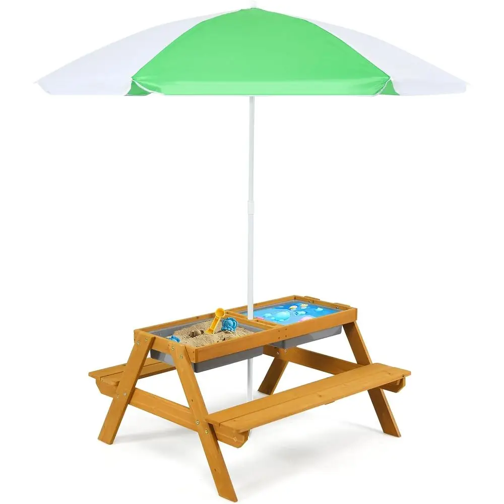 3-in-1 Height-Adjustable Umbre - Kids Outdoor Water Table 评论和价格