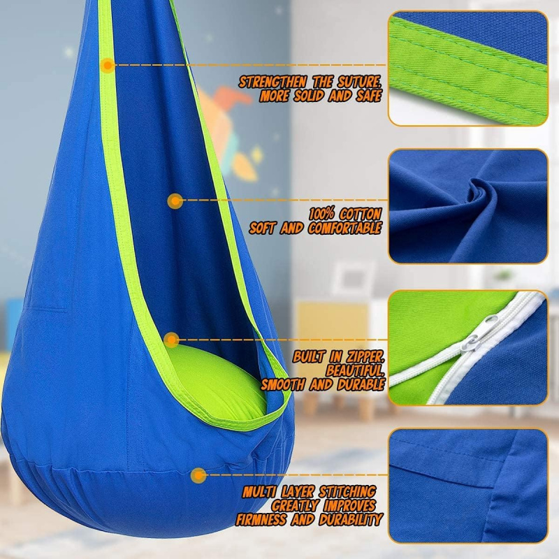 Children Hanging Pod Swing Ham - Kids Outdoor Hammock Swing 评论和价格