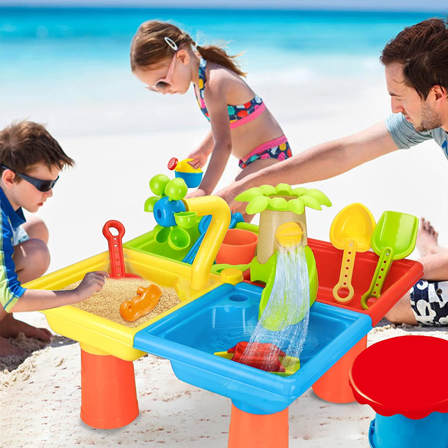 Beach Table Sand Play Toys Chi - Kids Outdoor Water Table 评论和价格