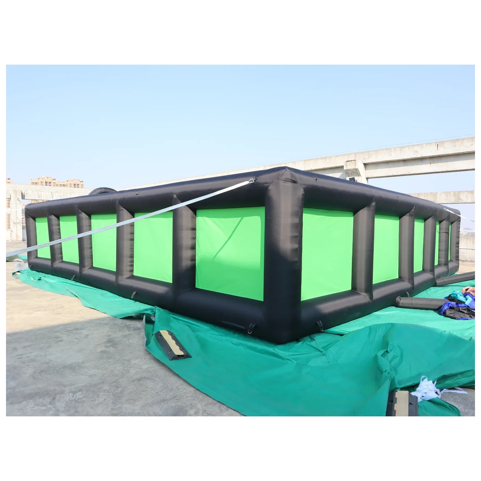 Outdoor Black Green Inflatable - Kids Outdoor Venues 评论和价格
