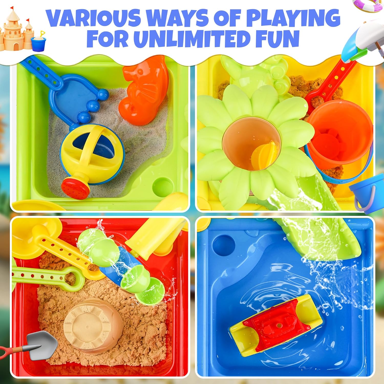 25 Pcs Summer Water Table for  - Kids Outdoor Activity Toys 评论和价格