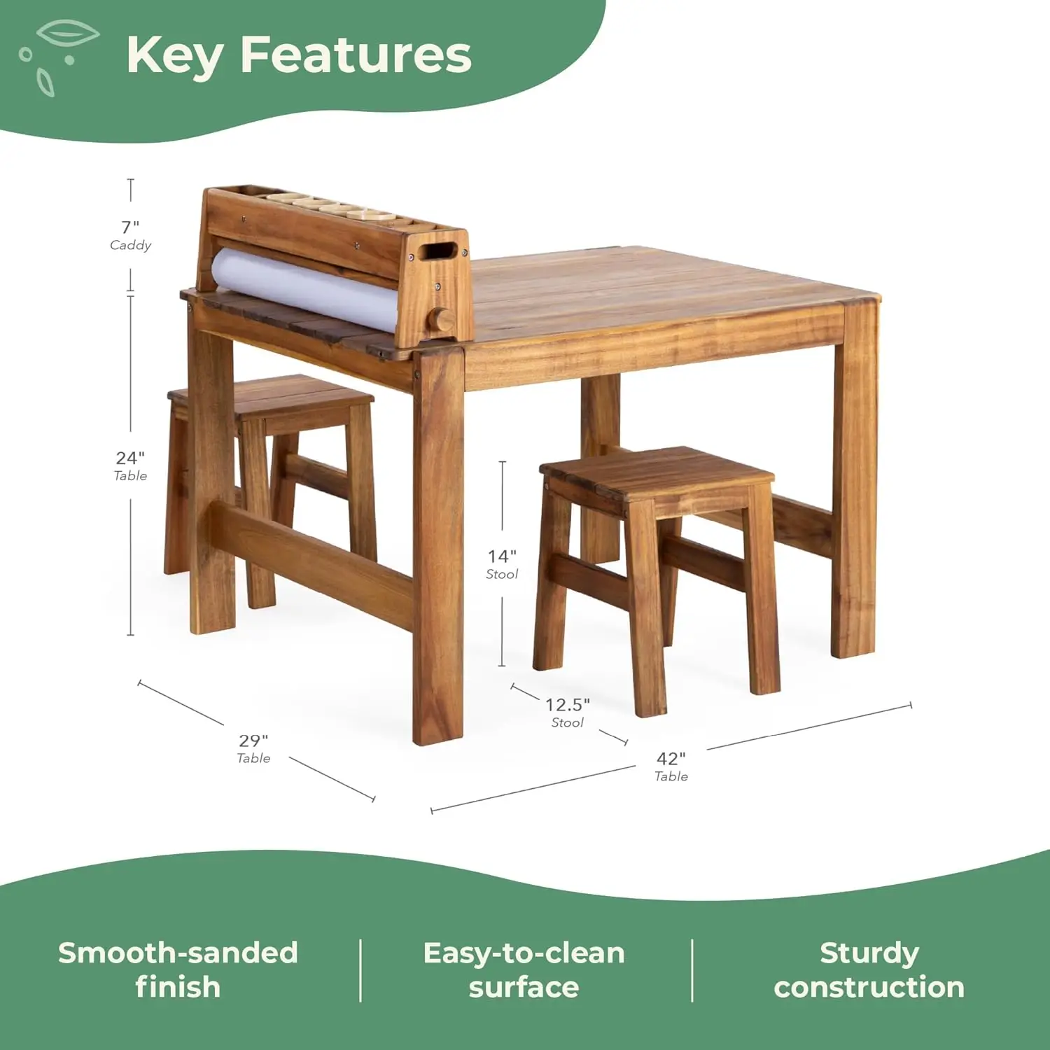 Acadia Outdoor Art Table and S - Kids Outdoor Chair And Table 评论和价格