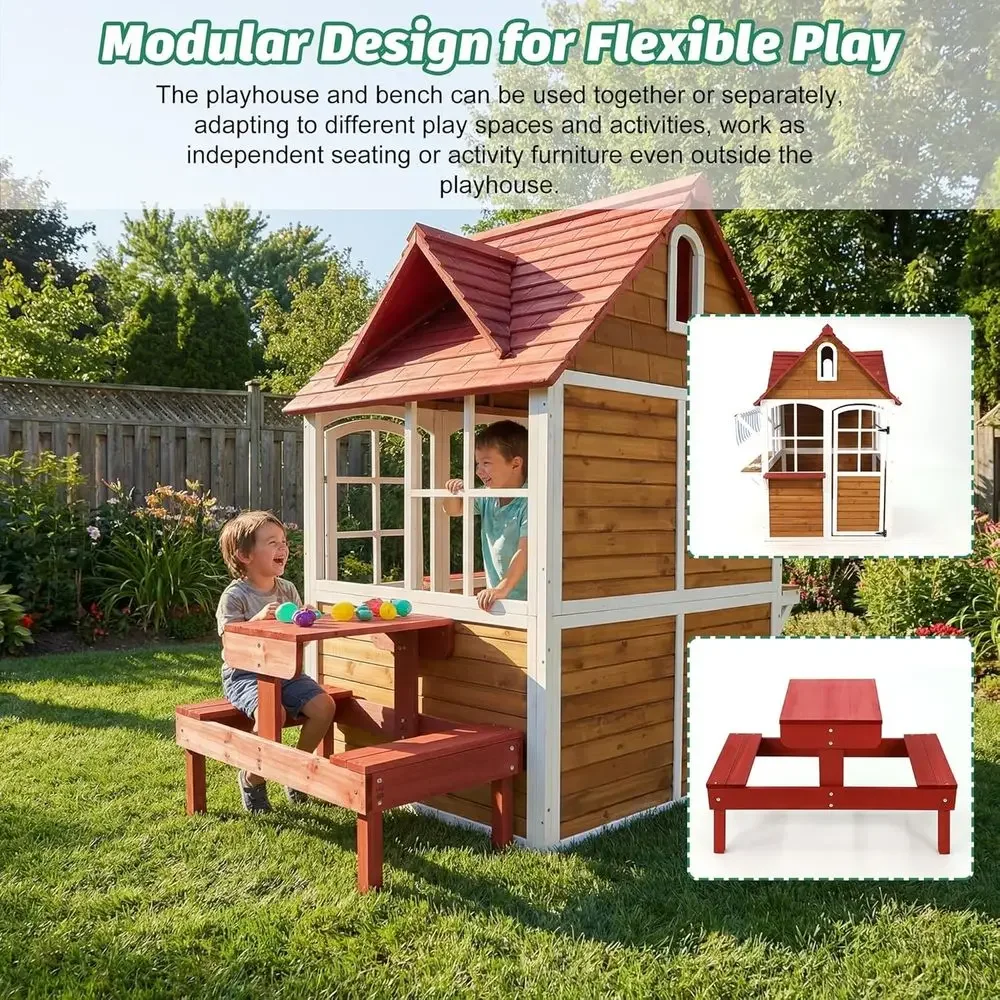 Large Solid Wood Outdoor Kids  - Kids Outdoor Sink 评论和价格