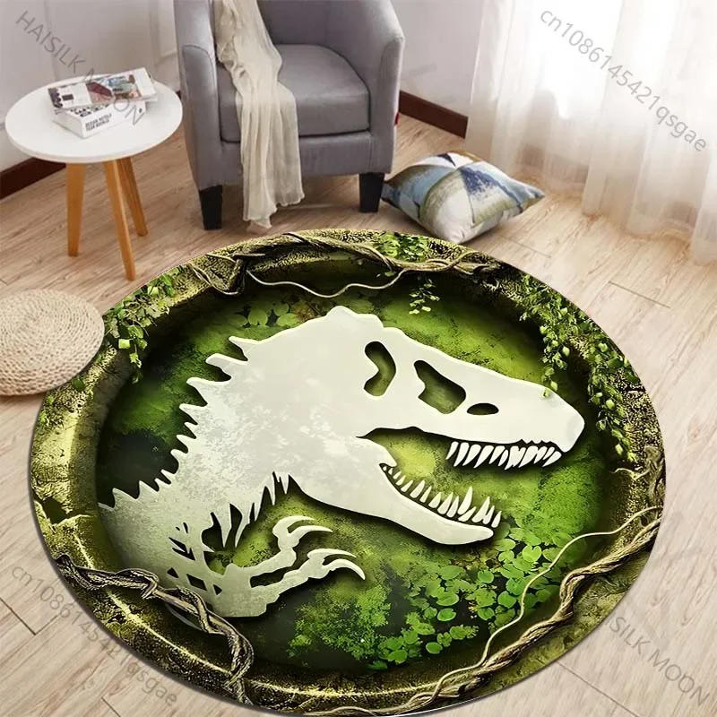 HD 3D Dinosaur Print Round Rug - Kids Outdoor Mat 评论和价格