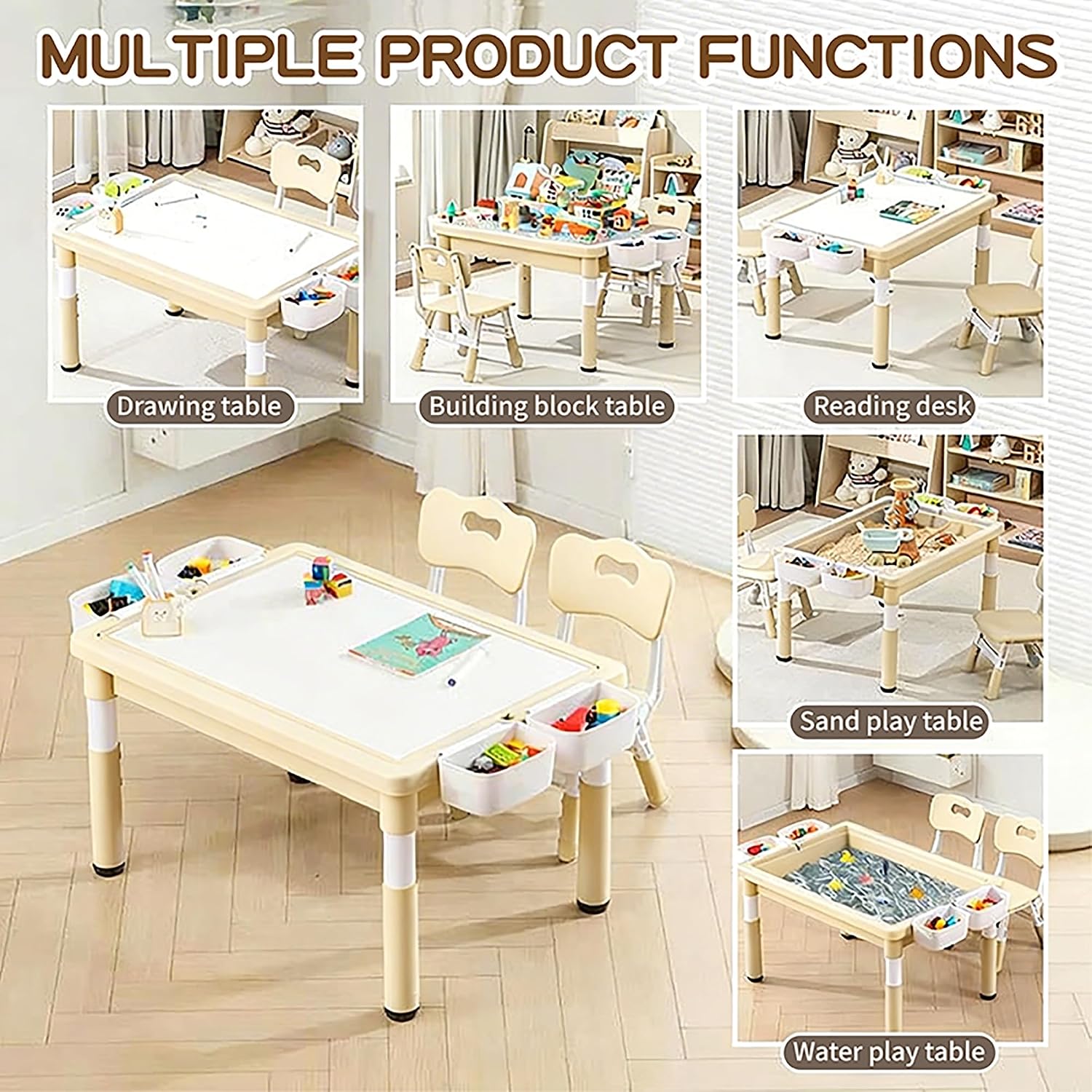 Kids Sand and Water Table, Tod - Kids Outdoor Sensory Table 评论和价格