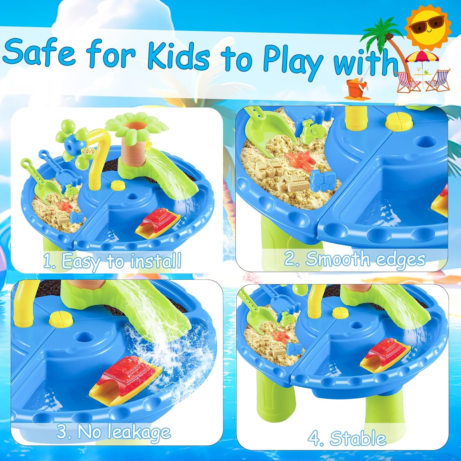 Water Table Sandbox for Kids O - Kids Outdoor Sensory Table 评论和价格