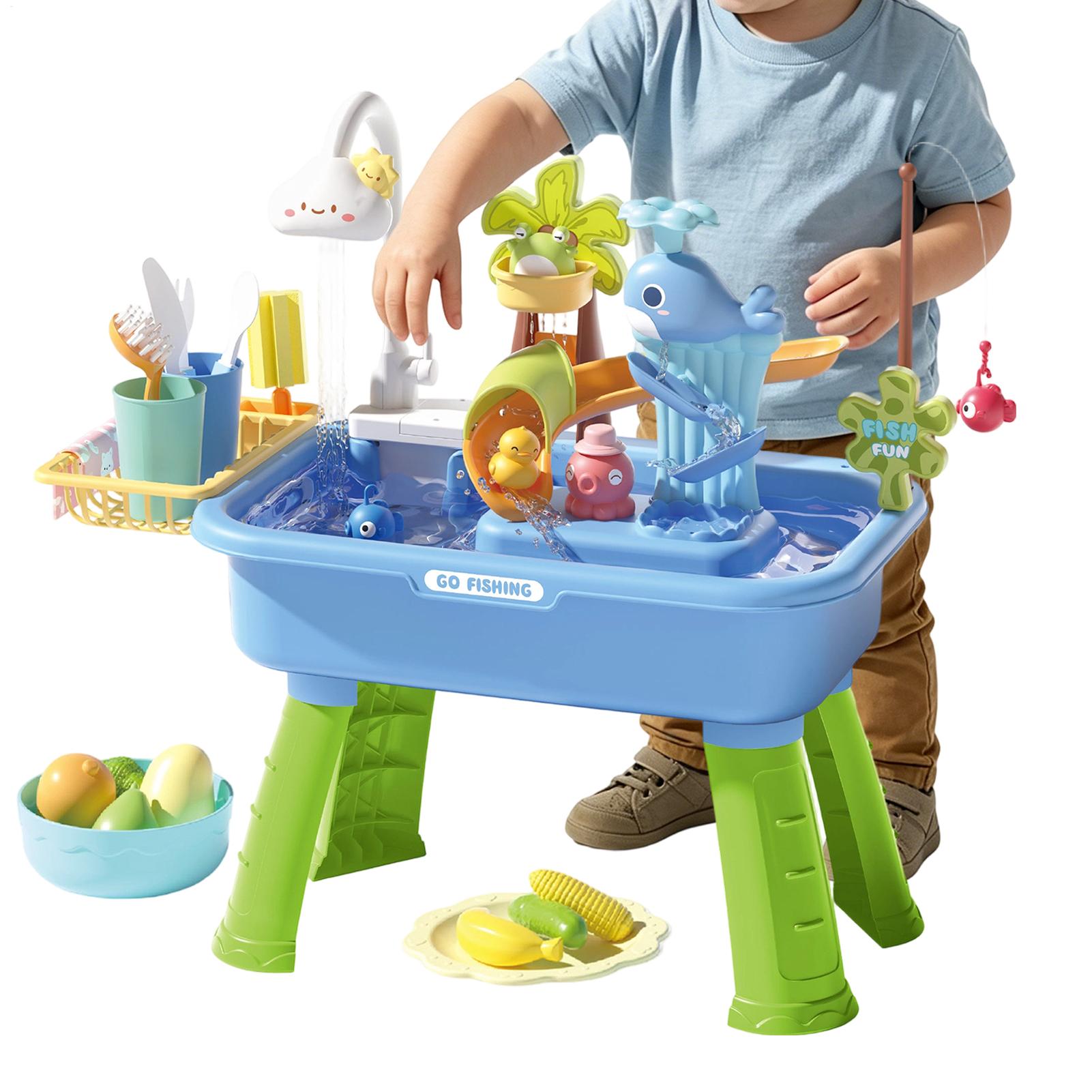 43Pcs Electric Kids Water Tabl - Kids Outdoor Sensory Table 评论和价格