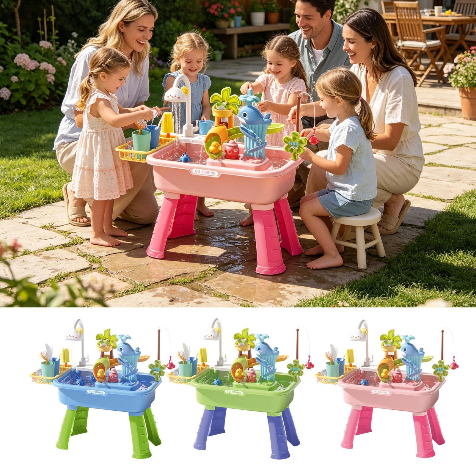 43Pcs Electric Kids Water Tabl - Kids Outdoor Sensory Table 评论和价格