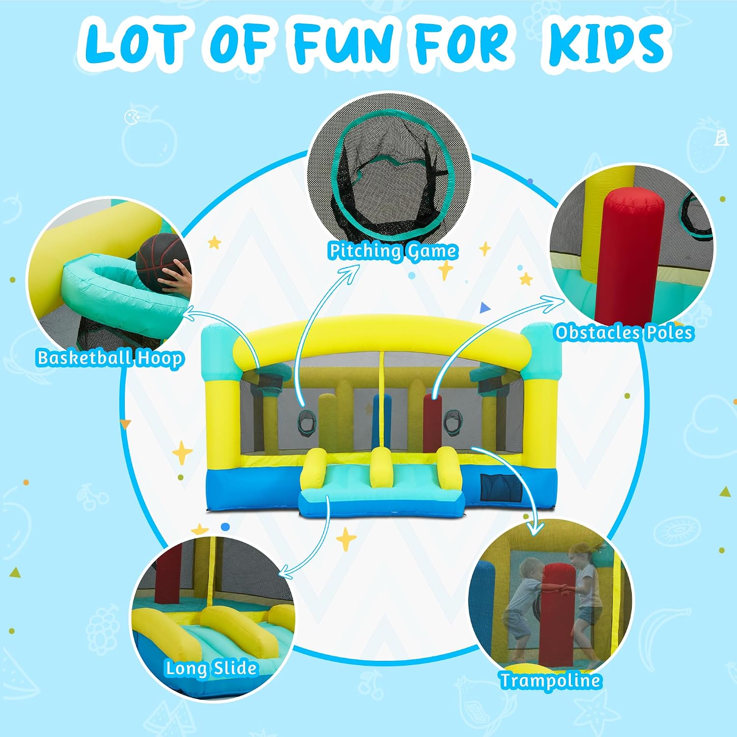 Big Bounce House,15 x 14.8 FT  - Kids Outdoor Slide 评论和价格