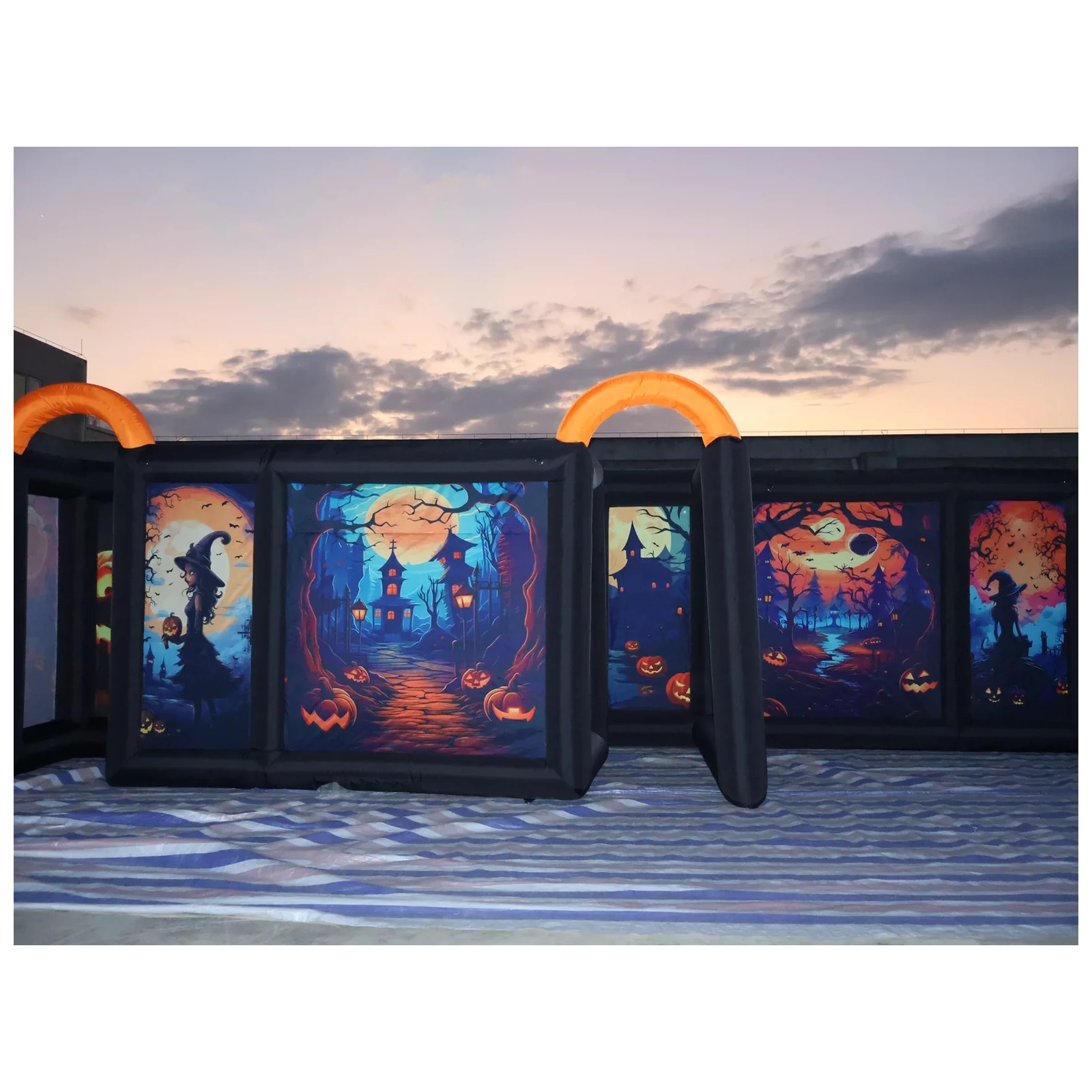 Large Dual Orange Arch Hallowe - Kids Outdoor Venues 评论和价格