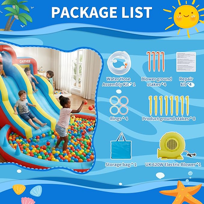 All-Season 8-in-1 Inflatable W - Kids Outdoor Park 评论和价格