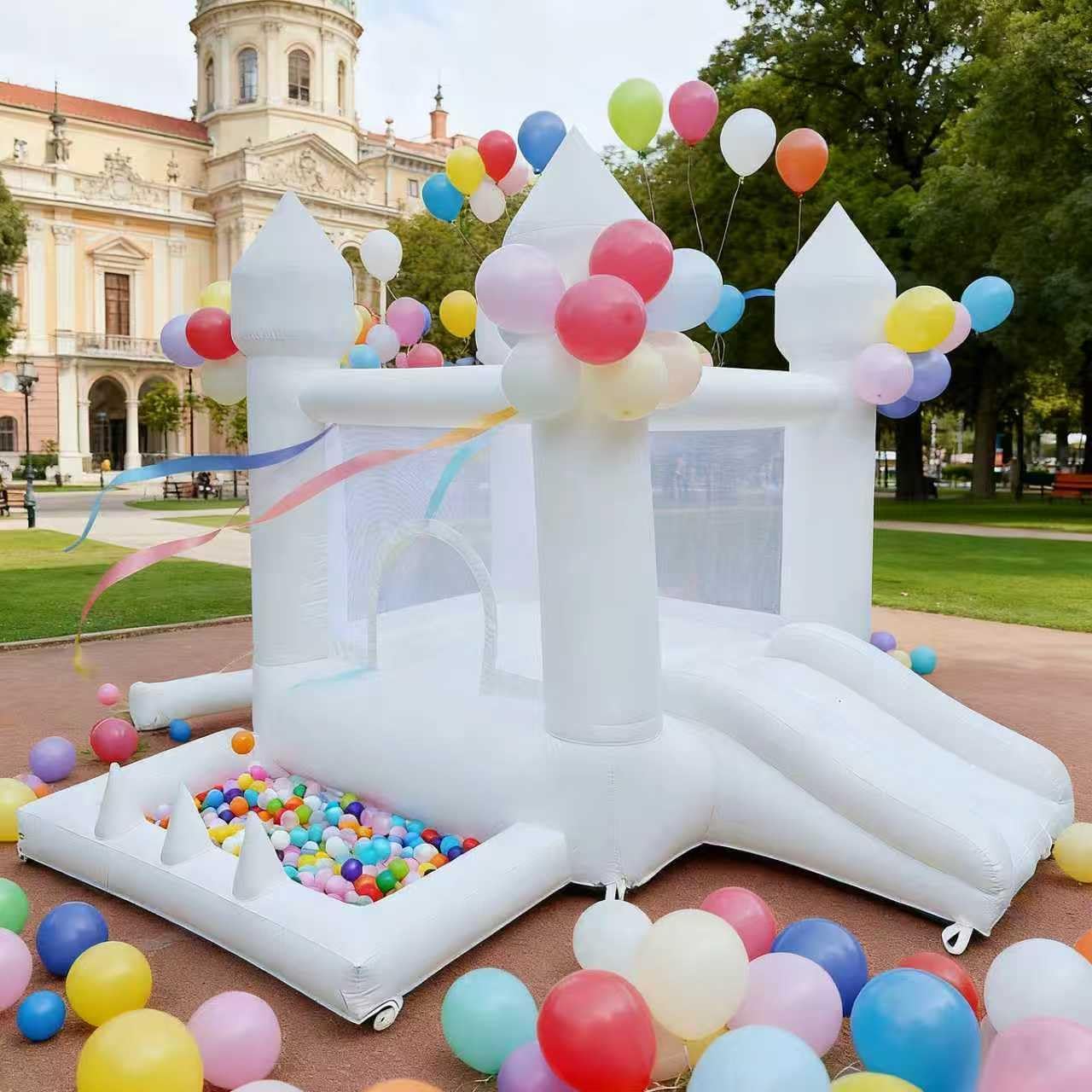 White Bounce House, Indoor and - Kids Outdoor Slide 评论和价格