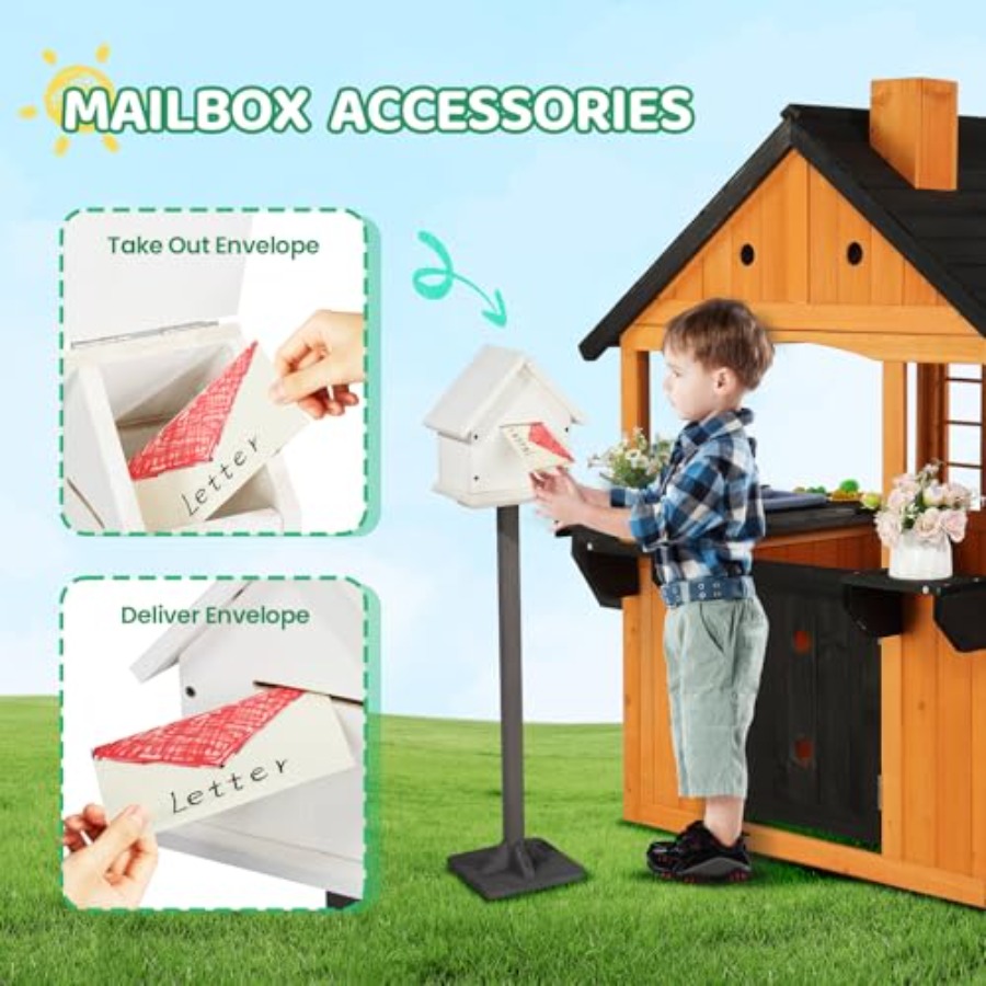 Outdoor Kids Wooden Playhouse  - Kids Outdoor Sink 评论和价格