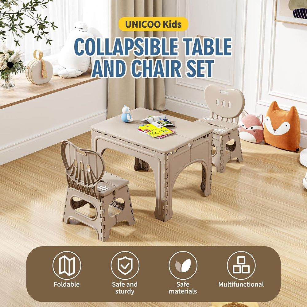 Kids Folding Table and Chairs  - Kids Outdoor Chair And Table 评论和价格