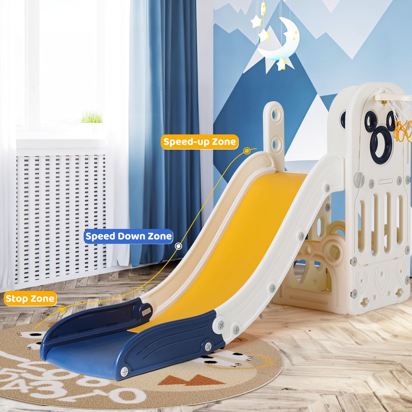 6 in 1 Toddler Slide Playset,  - Kids Outdoor Slide 评论和价格