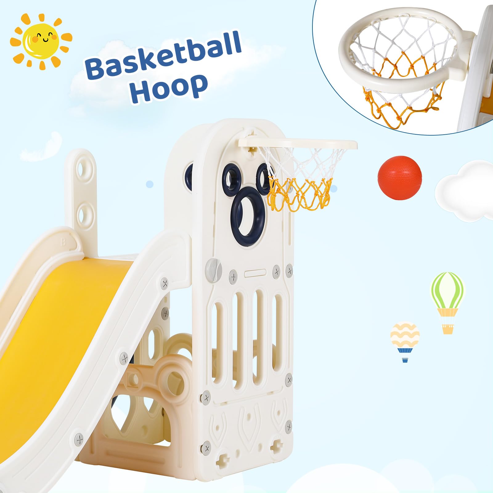 6 in 1 Toddler Slide Playset,  - Kids Outdoor Slide 评论和价格