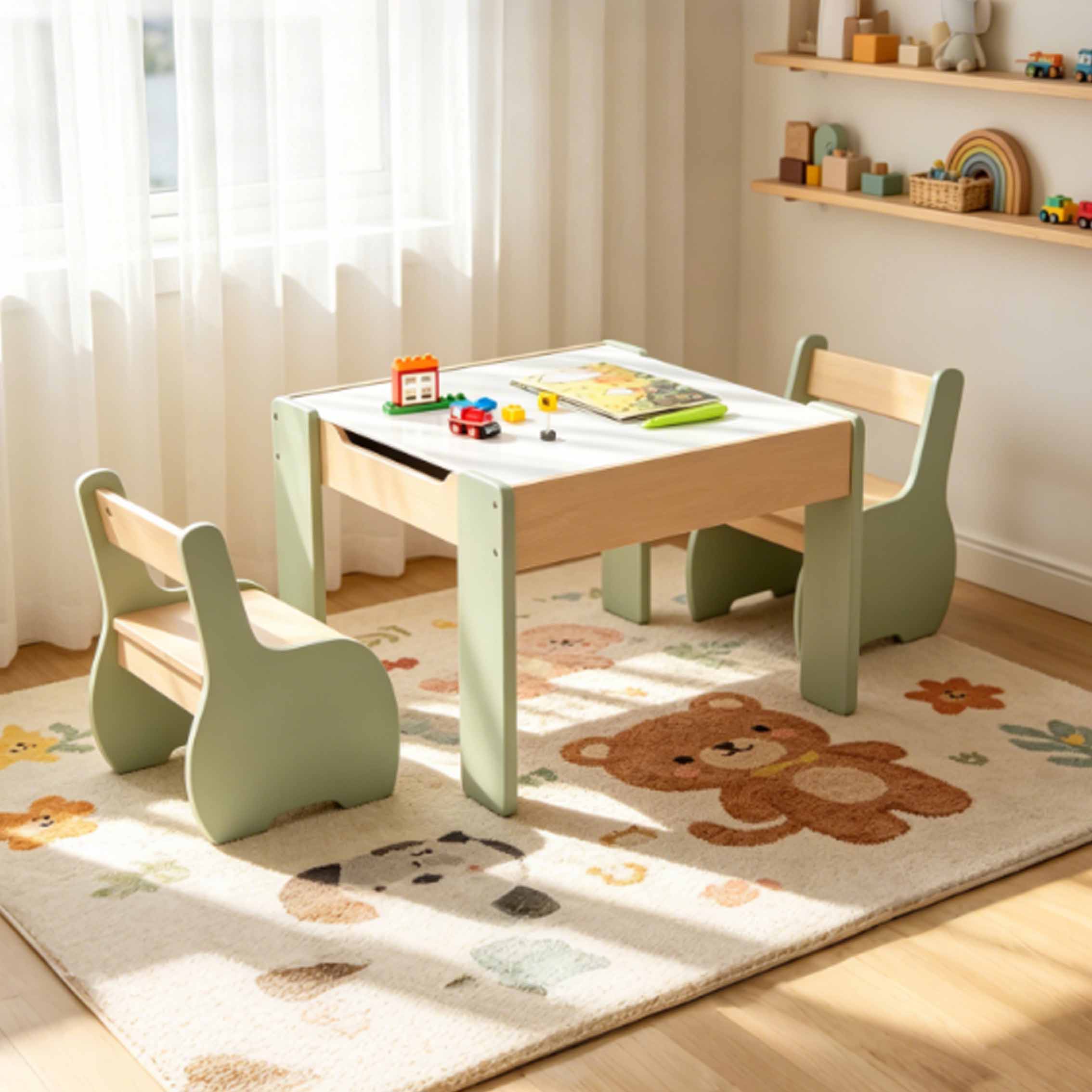 Children's Modern Wooden Table - Kids Outdoor Chair And Table 评论和价格