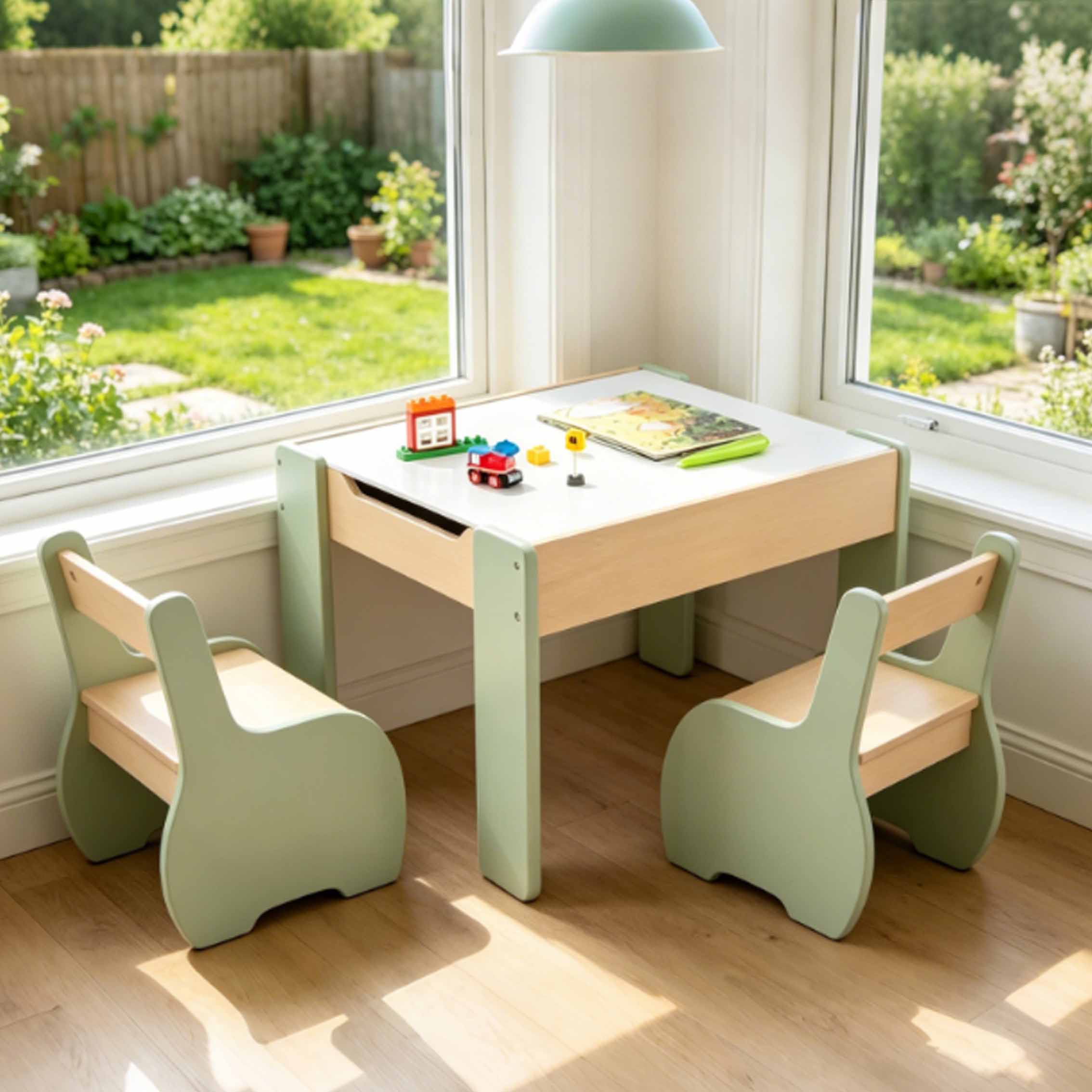 Children's Modern Wooden Table - Kids Outdoor Chair And Table 评论和价格