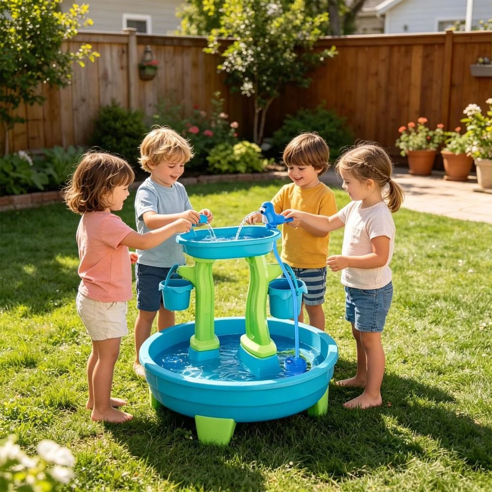 Portable No-Drill Water Table  - Kids Outdoor Play Table 评论和价格