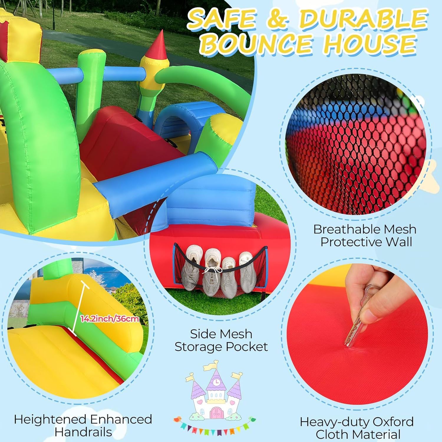 KF Inflatable Obstacle Course  - Kids Outdoor Tunnel 评论和价格
