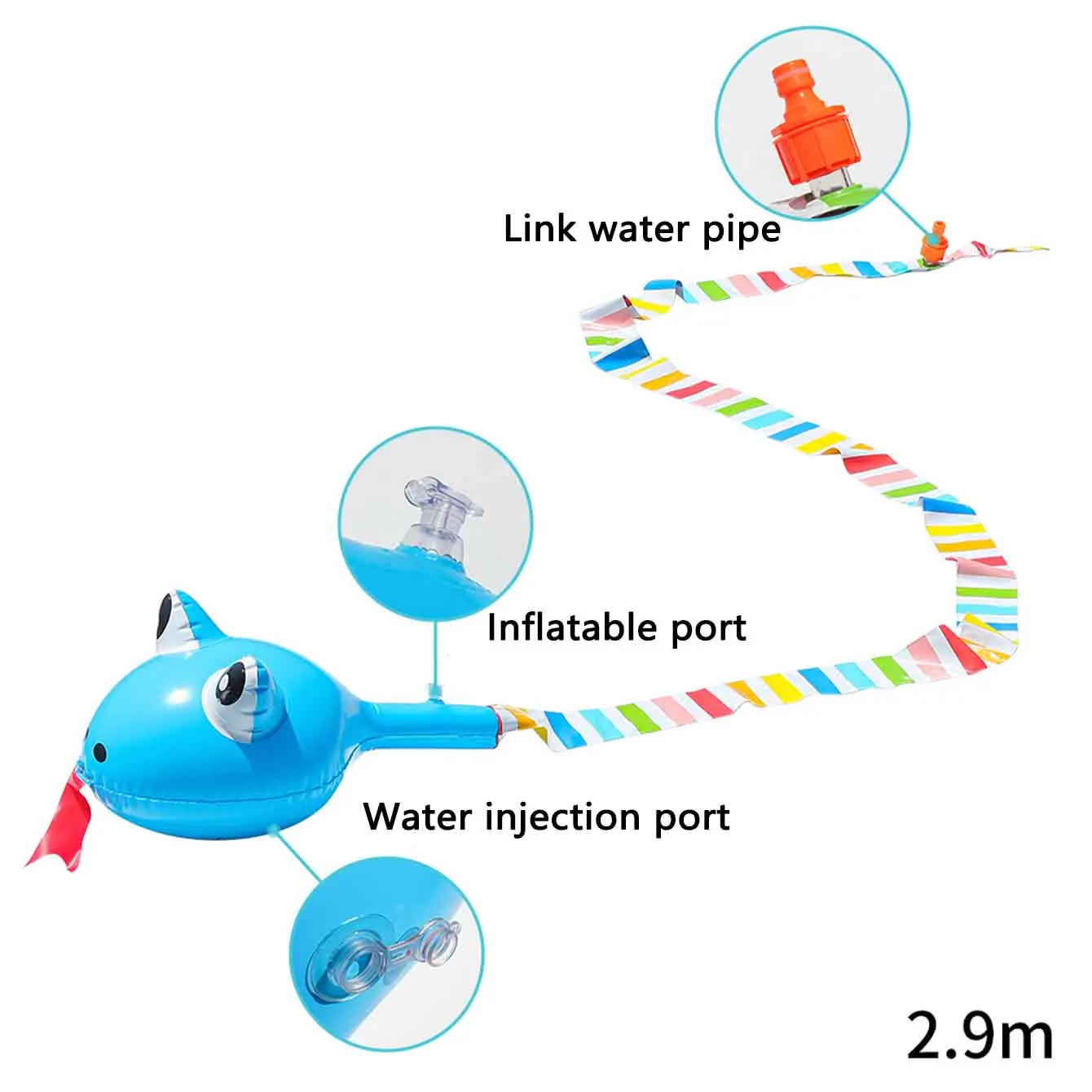 Inflatable Water Spray Snake T - Kids Outdoor Activity Toys 评论和价格