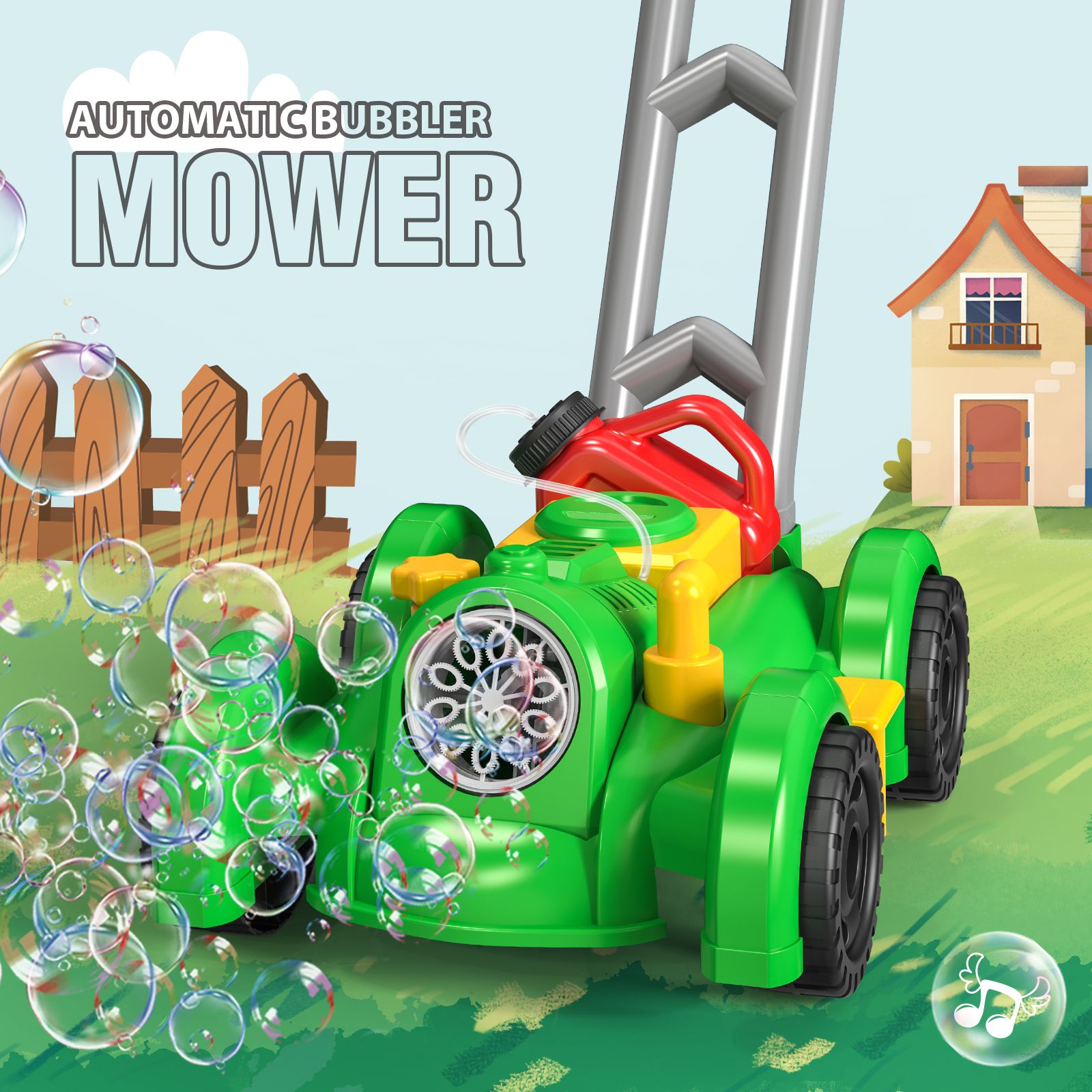 Fully Automatic Trolley Bubble - Kids Outdoor Lawn Mower 评论和价格