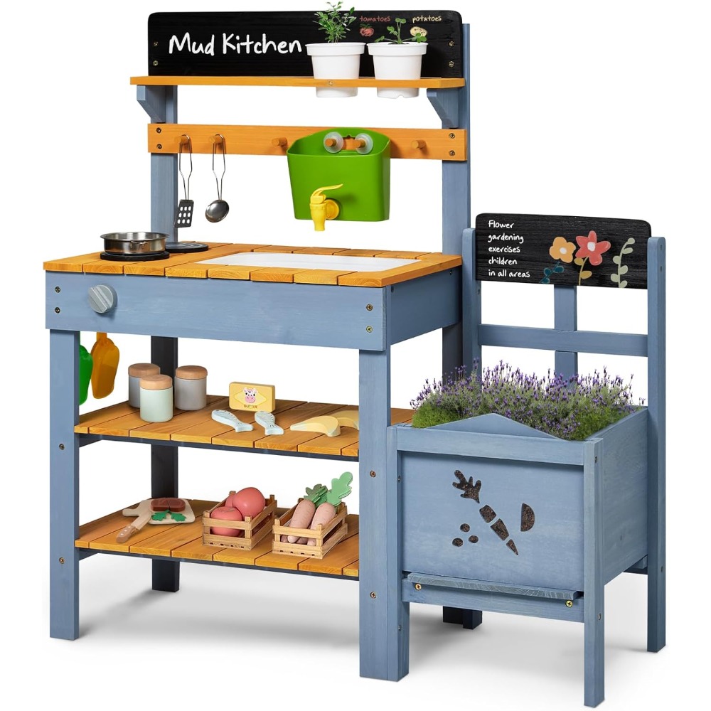 US Shipping Mud Kitchen for Ki - Kids Outdoor Sink 评论和价格