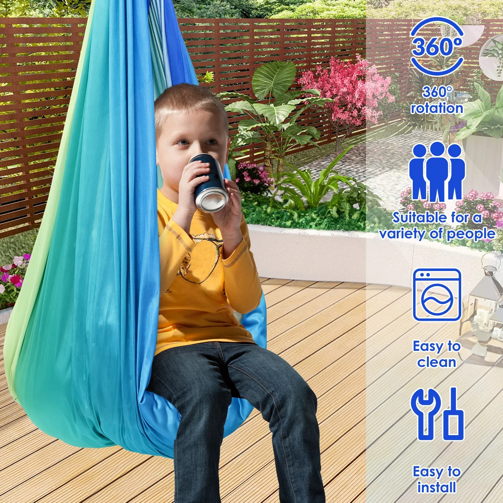 Sensory Swing Comfortable Kids - Kids Outdoor Hammock Swing 评论和价格