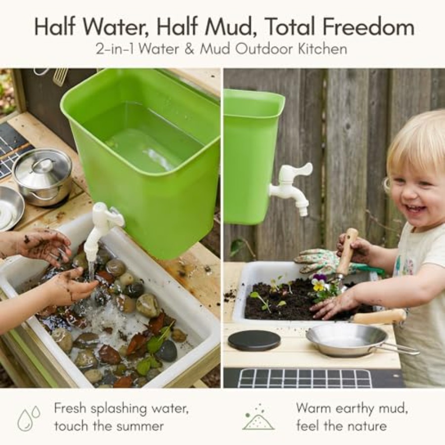 Outdoor mud kitchen for kids:  - Kids Outdoor Sink 评论和价格