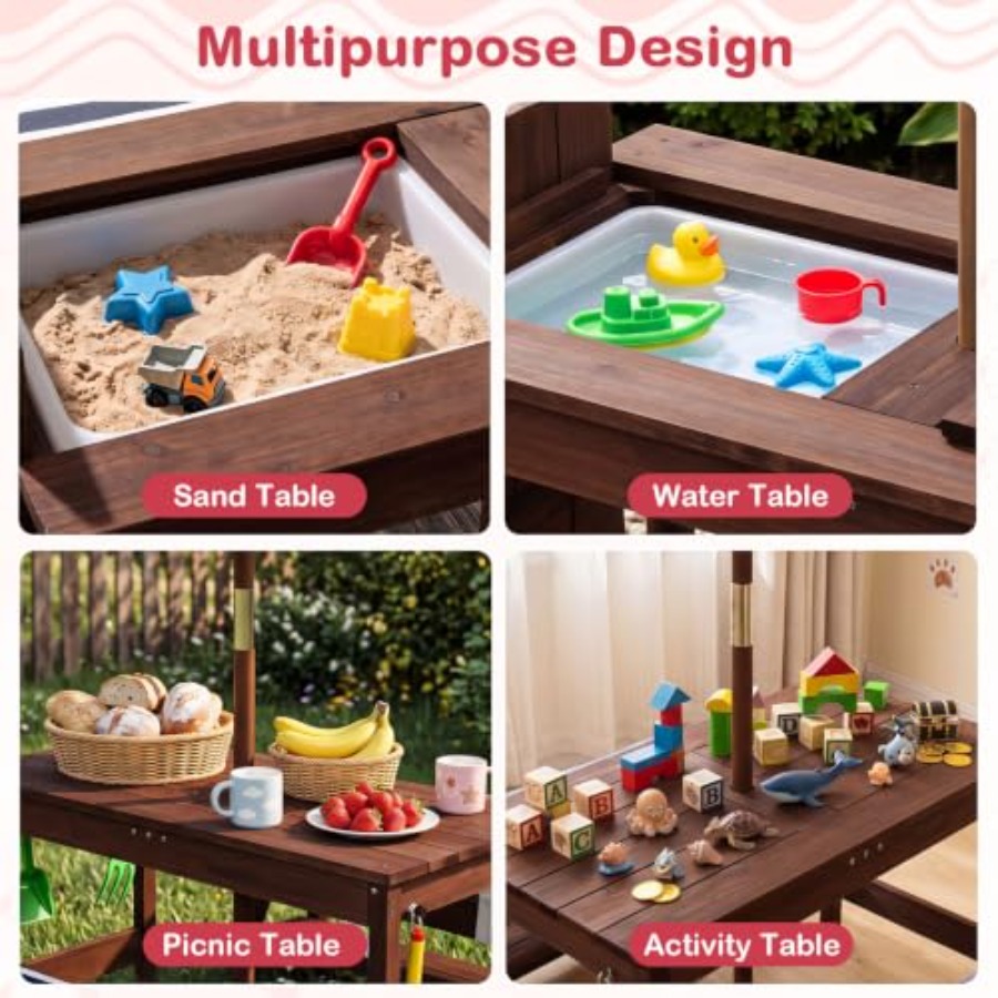 Outdoor kids picnic table for  - Kids Outdoor Water Table 评论和价格