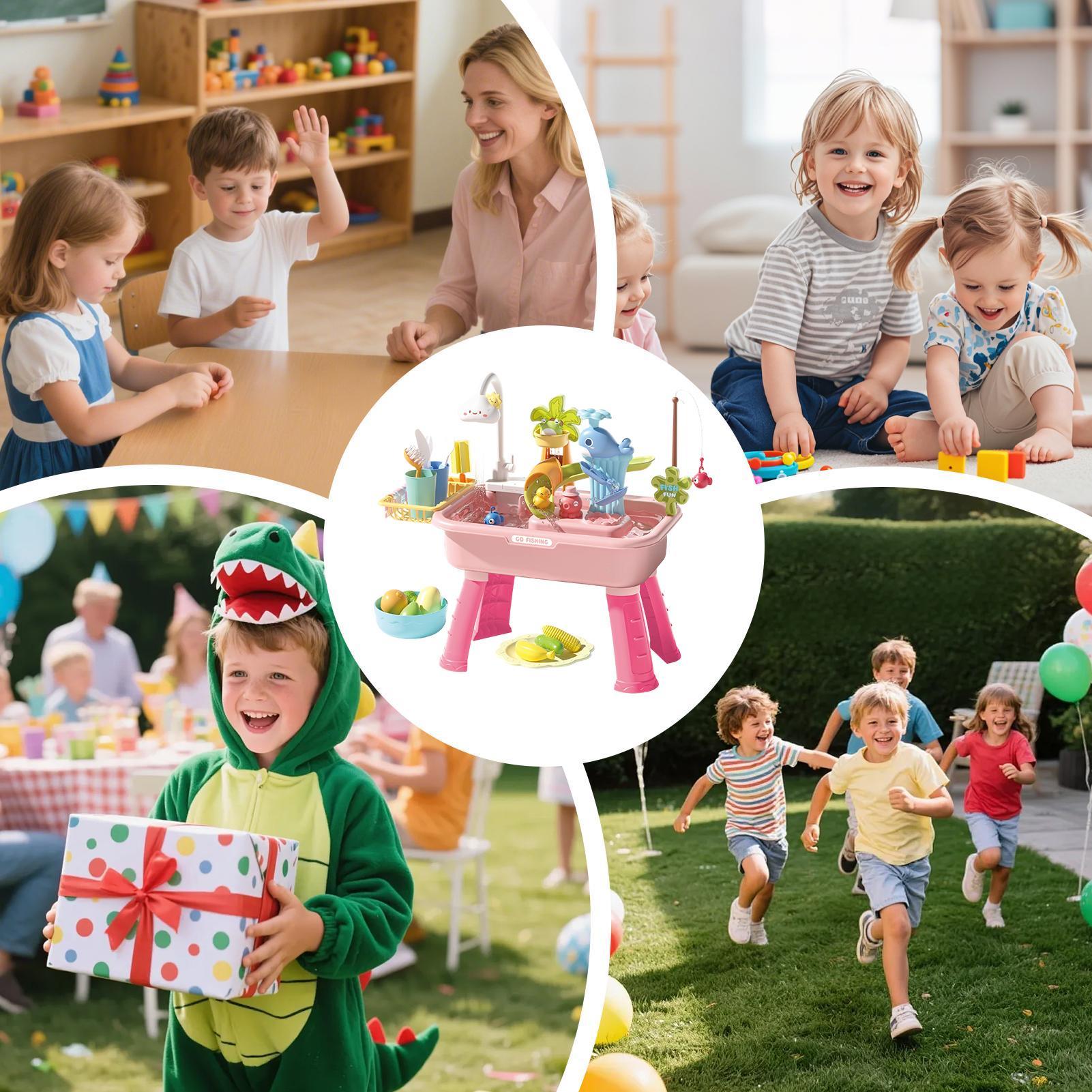 43Pcs Electric Kids Water Tabl - Kids Outdoor Sensory Table 评论和价格