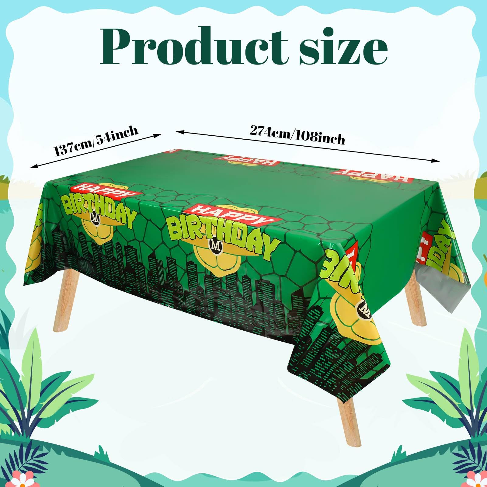 Ninja Turtle Tablecloth for Ki - Kids Outdoor Water Table 评论和价格