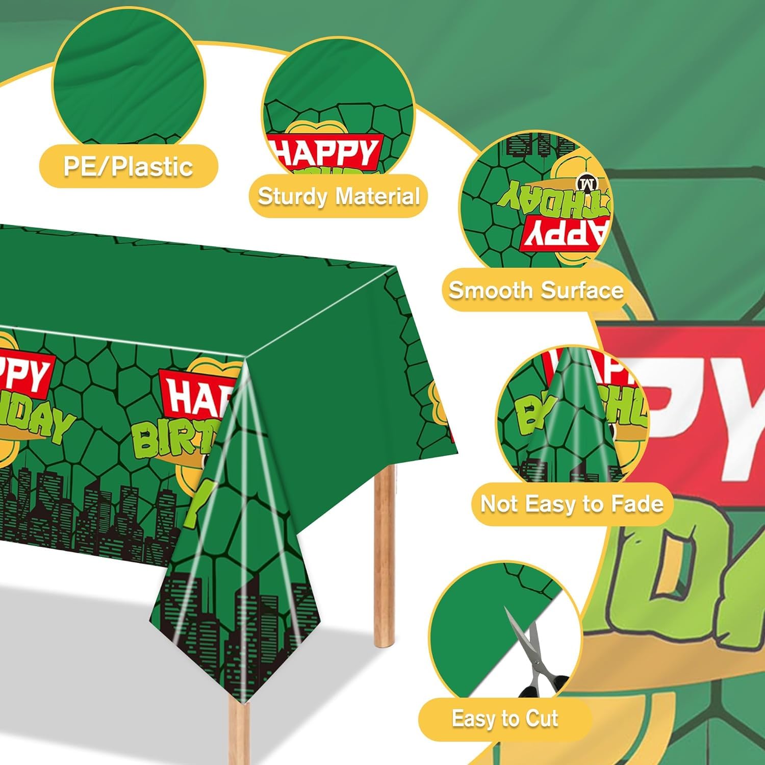 Ninja Turtle Tablecloth for Ki - Kids Outdoor Water Table 评论和价格