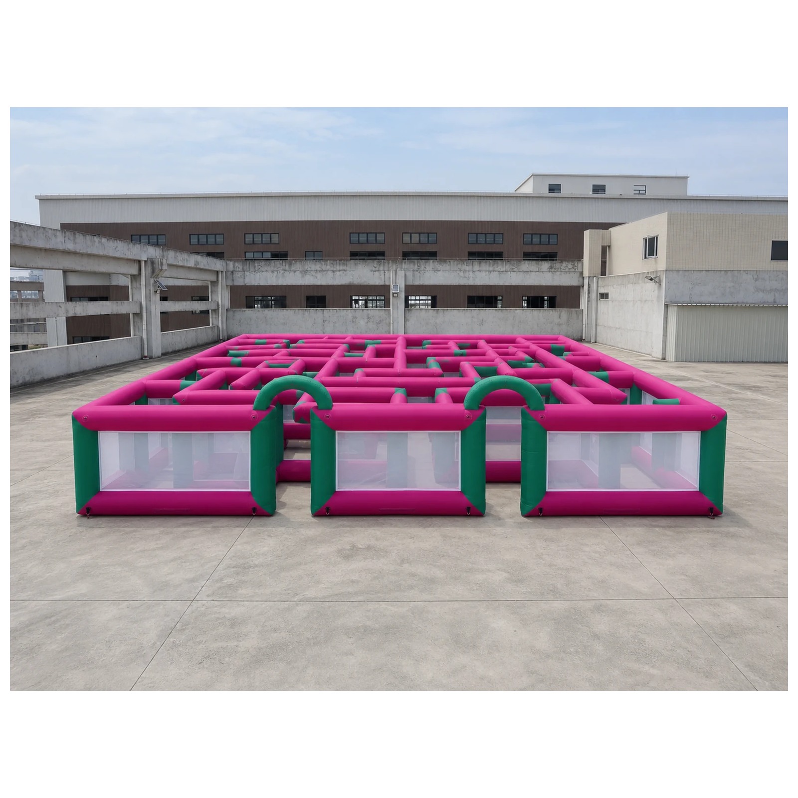 Large Magenta Green Mesh Open  - Kids Outdoor Venues 评论和价格