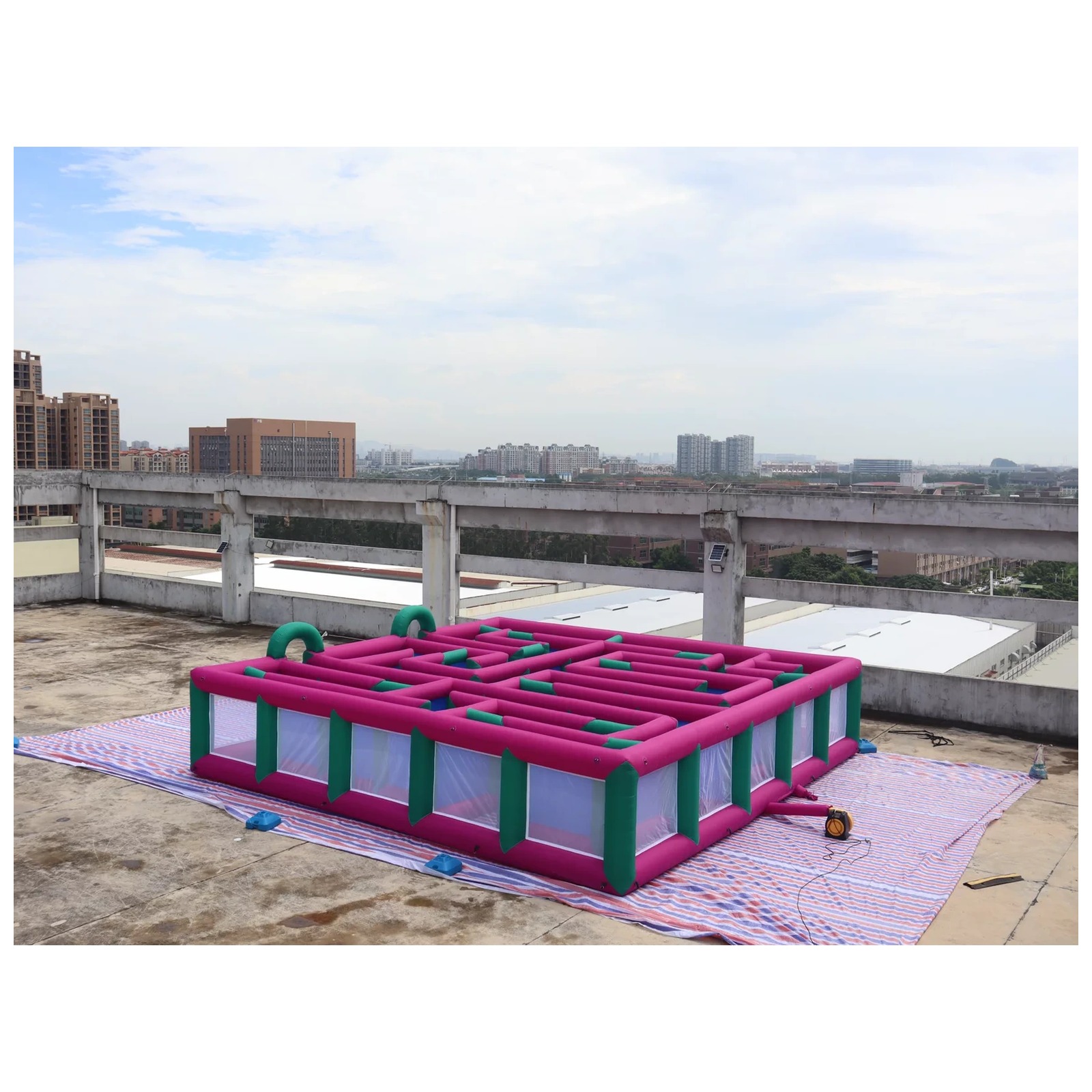 Large Magenta Green Mesh Open  - Kids Outdoor Venues 评论和价格