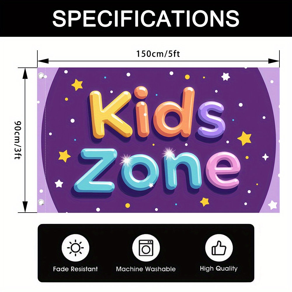 Kids Zone Garden Flag Durable  - Kids Outdoor Zone 评论和价格