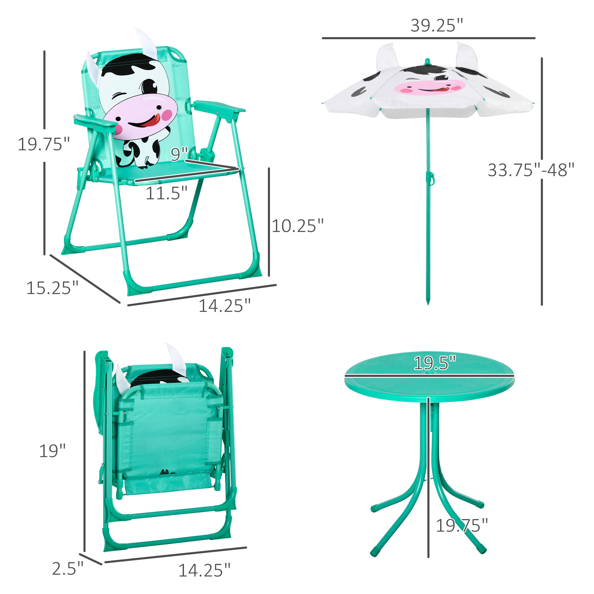 Kids Table and Chair Set, Outd - Kids Outdoor Chair And Table 评论和价格