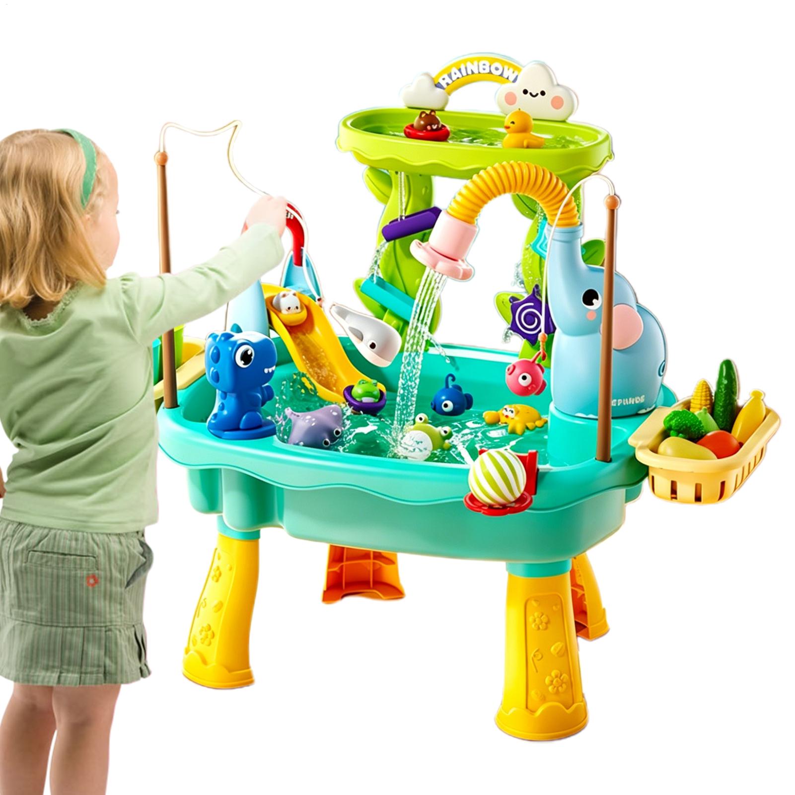Kids Toddler Water Table Kitch - Kids Outdoor Sensory Table 评论和价格